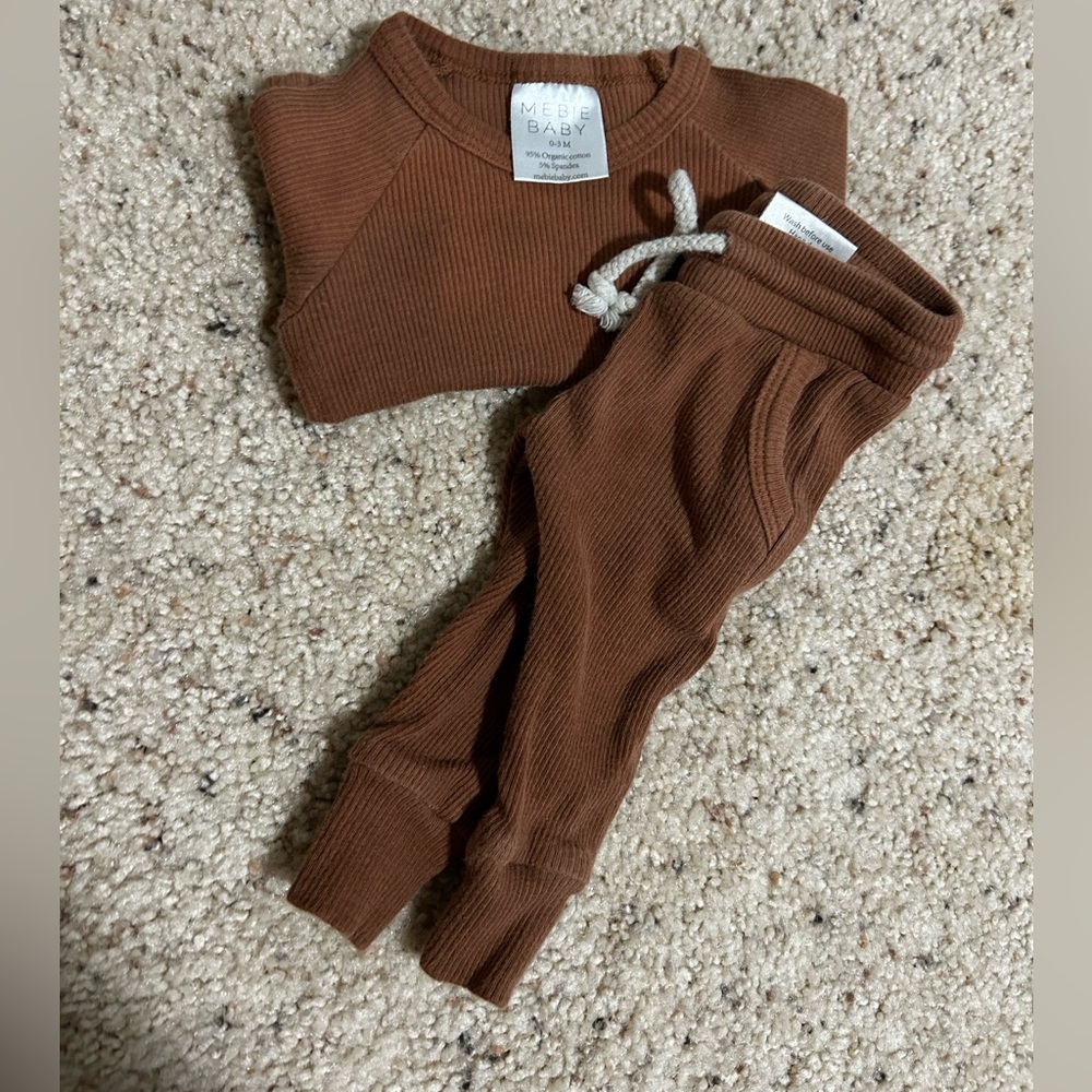 Mebie Baby set, 0-3M, rust